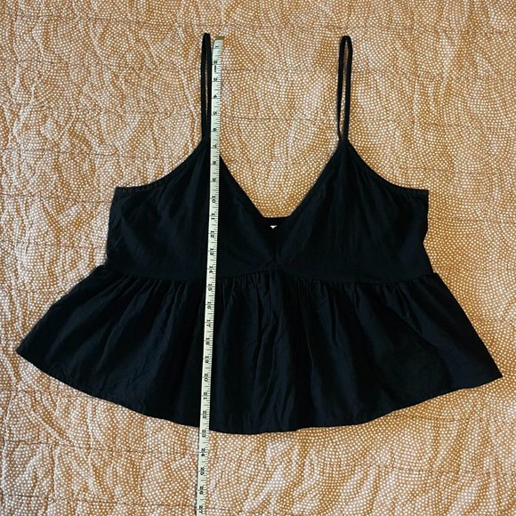 Textured Cotton Peplum Tank Top - Picture 9 of 10